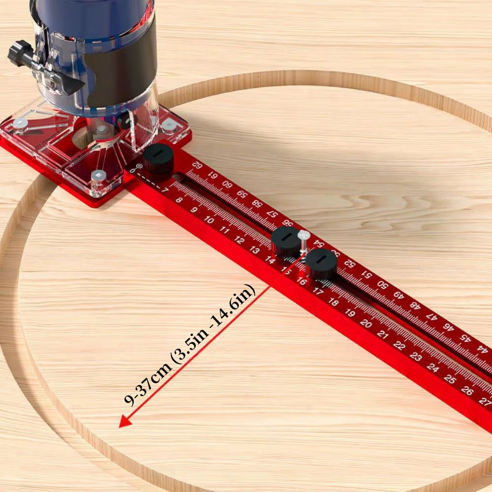 3 in 1 Router Milling Groove Bracket Woodworking Cutting and Milling Circular Auxiliary Tool Aluminum Router Circle Cutting Jig