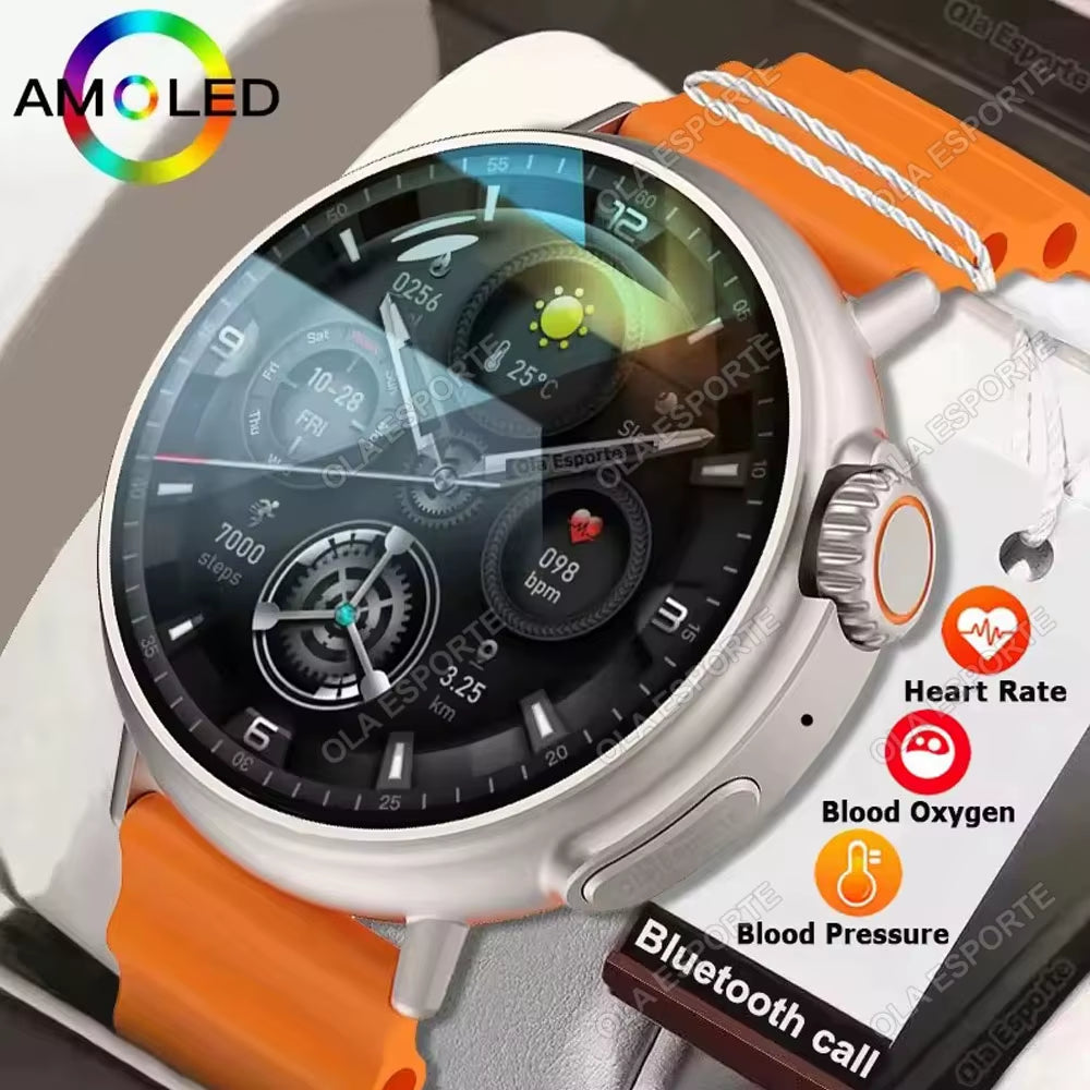 2025 Ultra 9 Smartwatch for Men with GPS, Bluetooth Calling, Health Monitoring, and Wireless Charging for Android and iOS