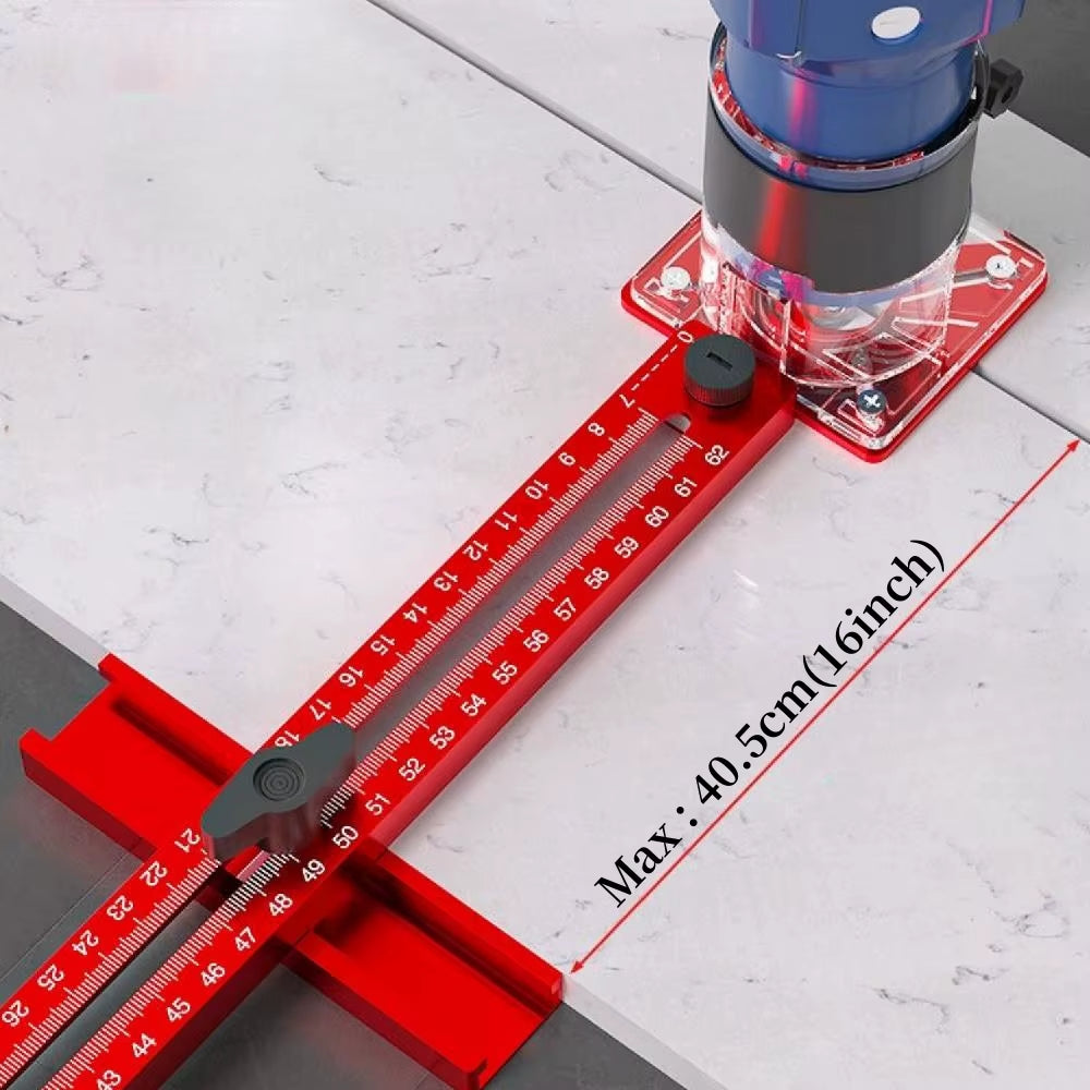 3 in 1 Router Milling Groove Bracket Woodworking Cutting and Milling Circular Auxiliary Tool Aluminum Router Circle Cutting Jig